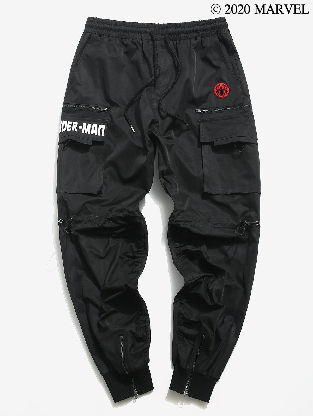 

Marvel Spider-Man Embroidery Cargo Pants, Black