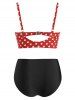 Plus Size Underwire Polka Dot High Rise 1950s Bikini Swimsuit -  