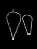2Pcs Lock Pendant Chain Necklace Set -  