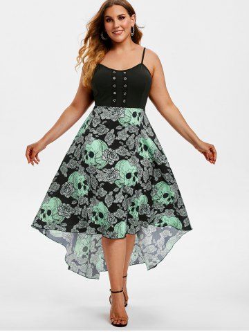 green plus size maxi dress