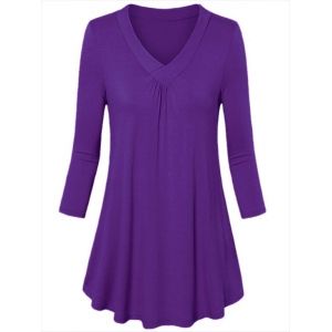 

Plus Size Basic Tunic T Shirt, Concord