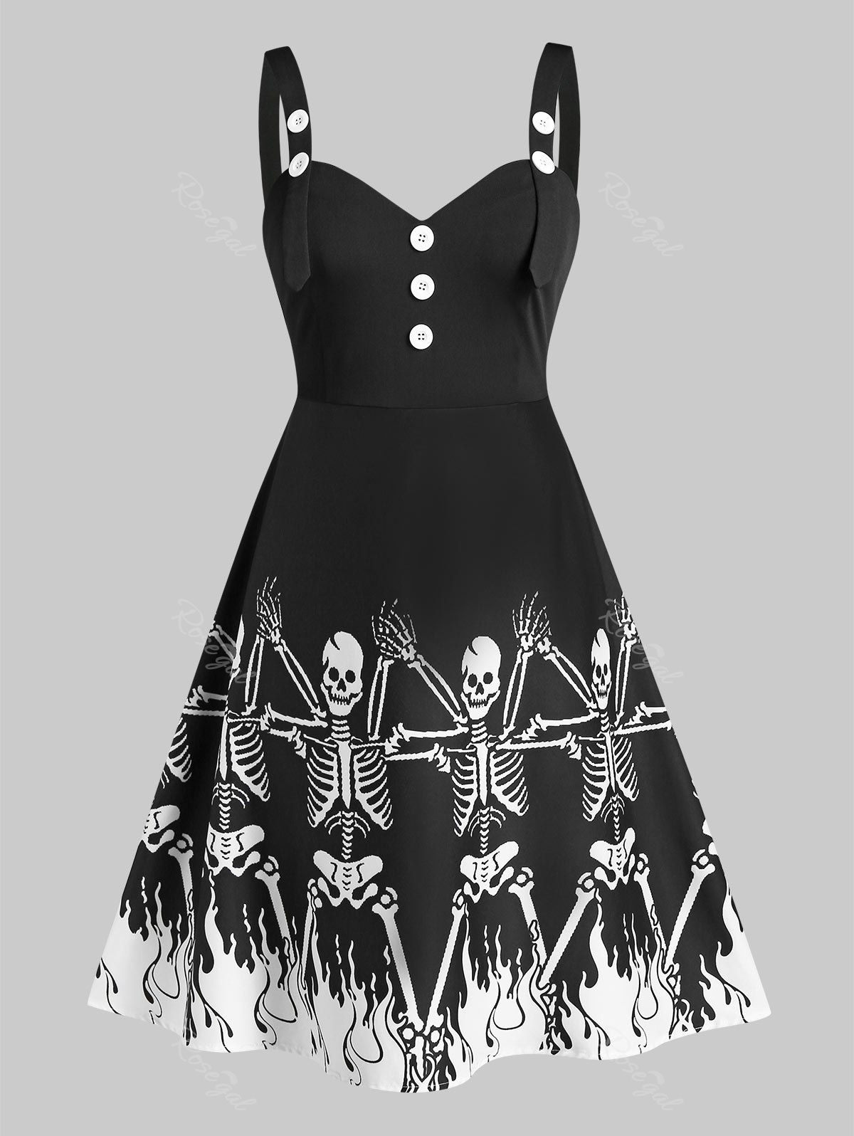 skeleton shirt dress