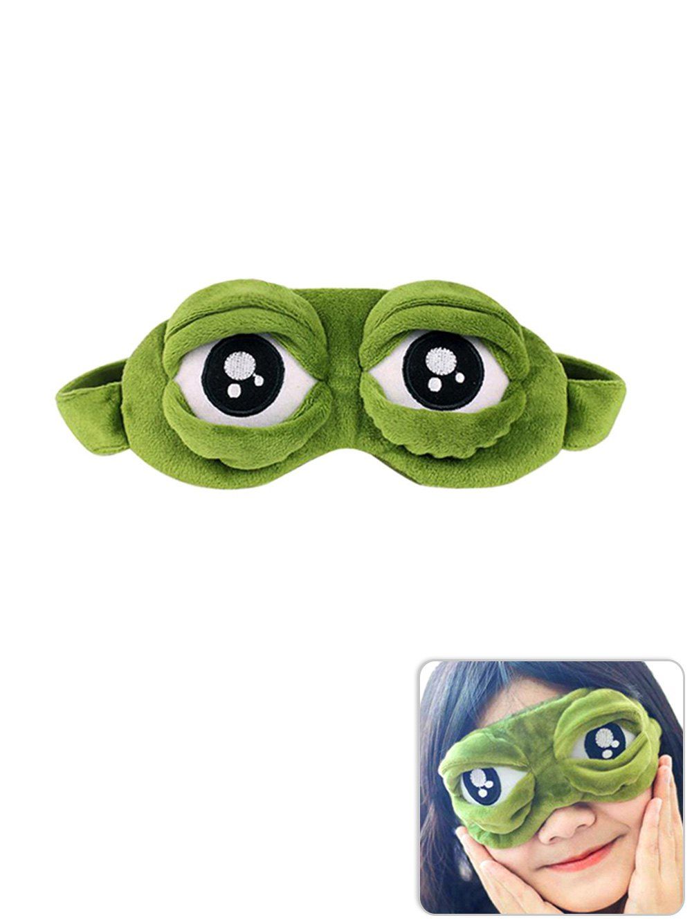 

Frog Eye Cartoon Plush Sleep Eyeshade, Green