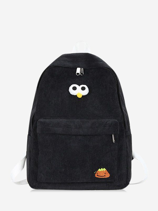 black corduroy backpack