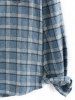 Plaid Colorblock Panel Hooded Shirt -  