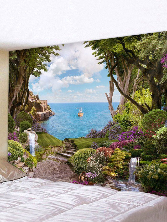 

Seaside Park Print Tapestry Wall Hanging Art Decor, Multi