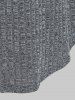 Plus Size Marled Lace Panel Knitwear -  