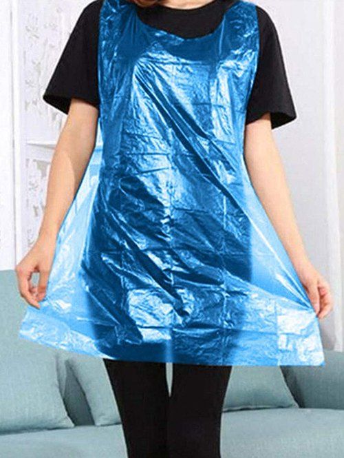

Kitchen Accessory 100 Pcs Disposable Aprons, Blue