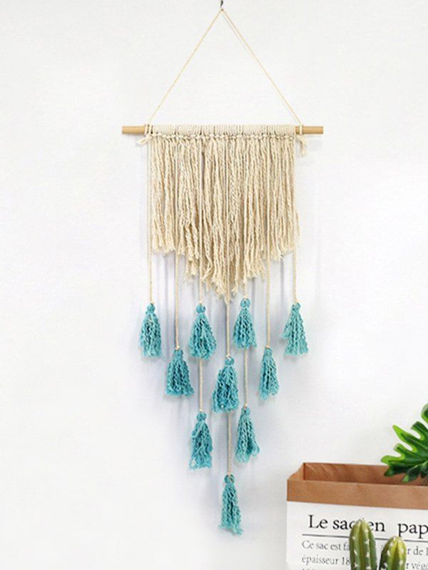 

Tasseled Macrame Wall Hanging, Multi-a