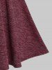 Plus Size Faux Fur Panel A Line Knit Dress -  
