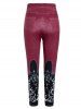 Legging à Imprimé 3D Jean à Taille Haute de Grande Taille - Rose clair 5X