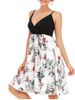 Floral Surplice A Line Cami Dress -  