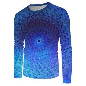 

Bohemian 3D Print Long Sleeve T-shirt, Multi