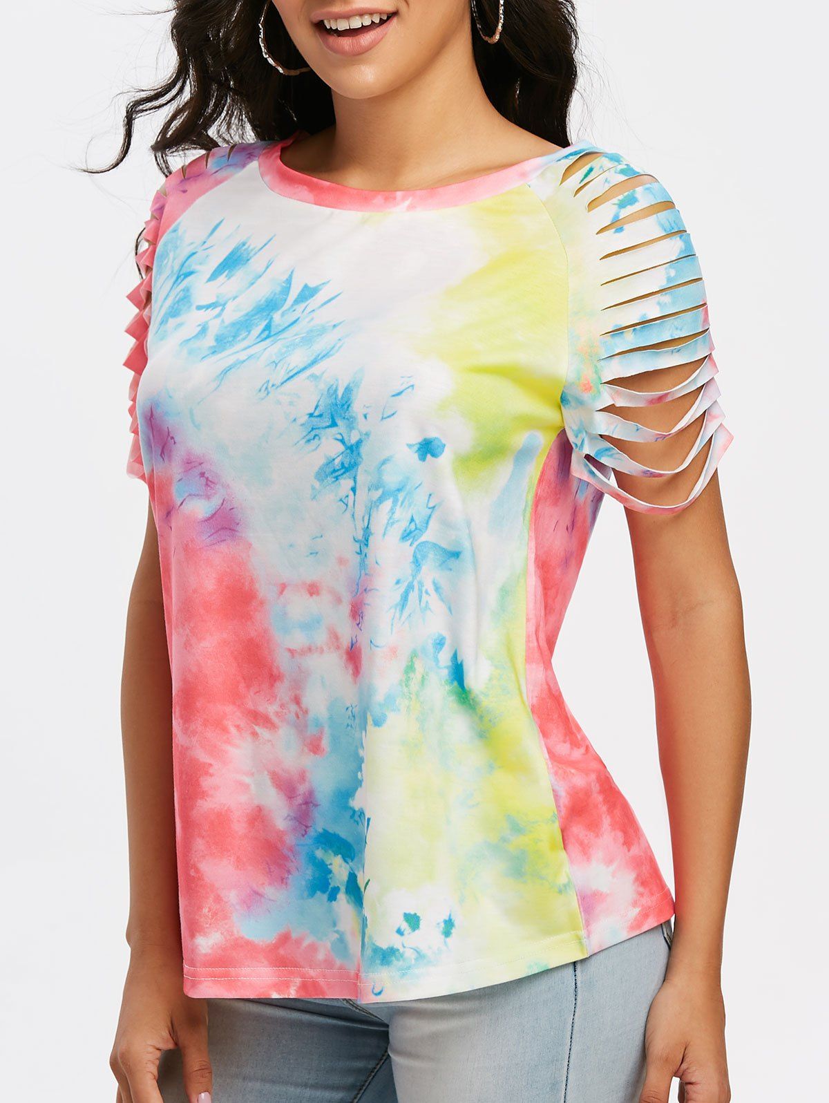 tie dye cut off shirts