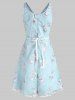Lace Flower Embroidered A Line Dress -  