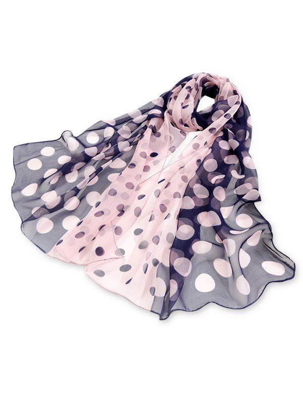 

Dot Print Sun Protective Satiny Long Scarf, Multi-h