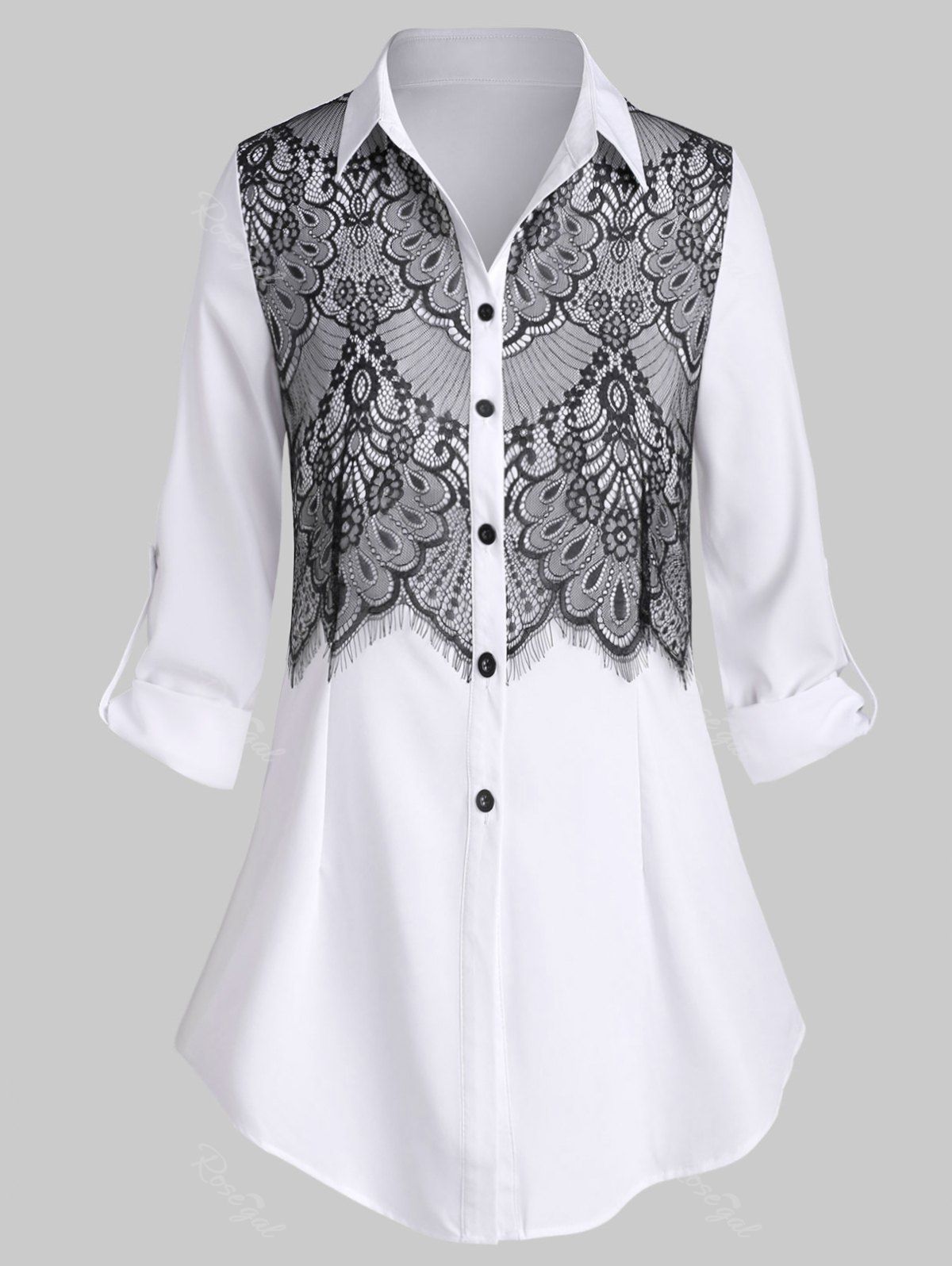 plus size white tunic shirt