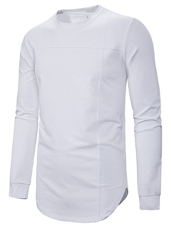 

Pure Color Crew Neck Gothic Sweatshirt, White