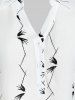 Plus Size Half Button Long Tunic Top -  