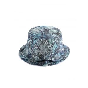 

Washed Denim Printed Bucket Hat, Multi a