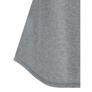 

Plus Size Colorblock Tunic T Shirt, Black