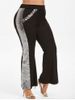 Plus Size Sequin Bootcut Pants -  