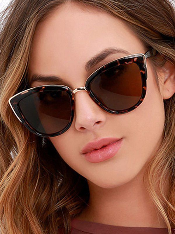 

Retro Kitty Eye Leopard Sunglasses
