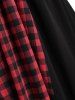 Robe Corset Années 50 à Lacets à Carreaux de Grande Taille - Rouge L