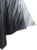 Plus Size Lace Panel Lace-up Skirted Striped Tankini Swimwear -  