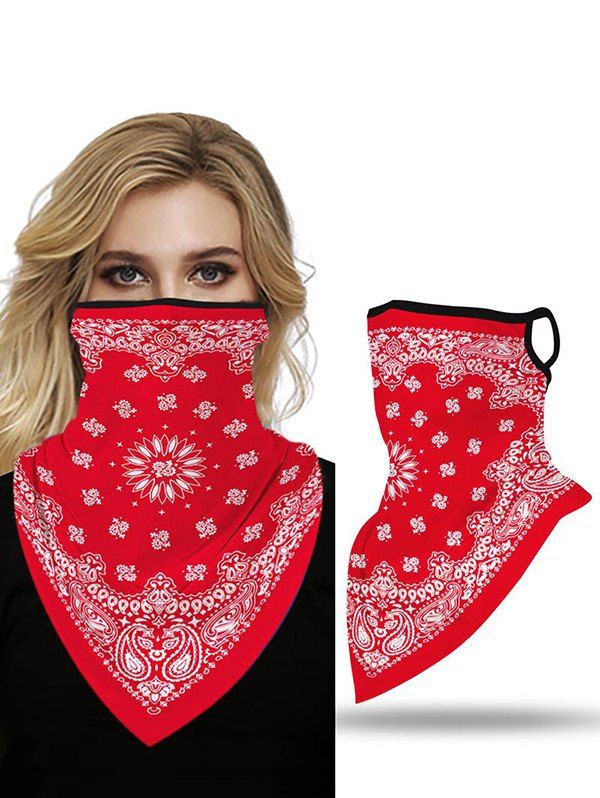 Bohemian Floral Printed Outdoor Mask Scarf