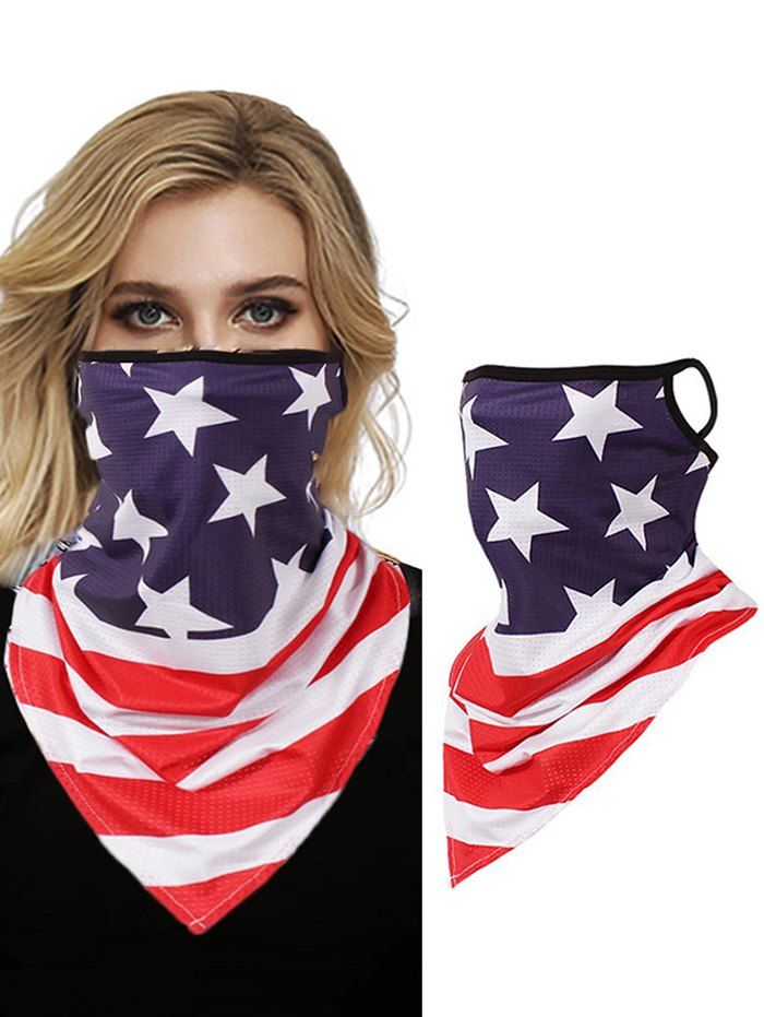 Flag Print Outdoor Windproof Mask Scarf
