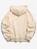 Rose Letter Graphic Fleece Pullover Hoodie -  