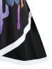 Plus Size Butterfly Pattern Asymmetric T-shirt -  