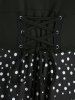 Halloween Skull Spotty High Waist Asymmetrical Cami Dress -  
