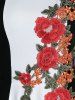 Robe à Rose Brodée Bicolore à Epaule Dénudée - Multi-A M