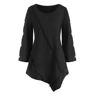 

Shell Button Asymmetrical Top, Black