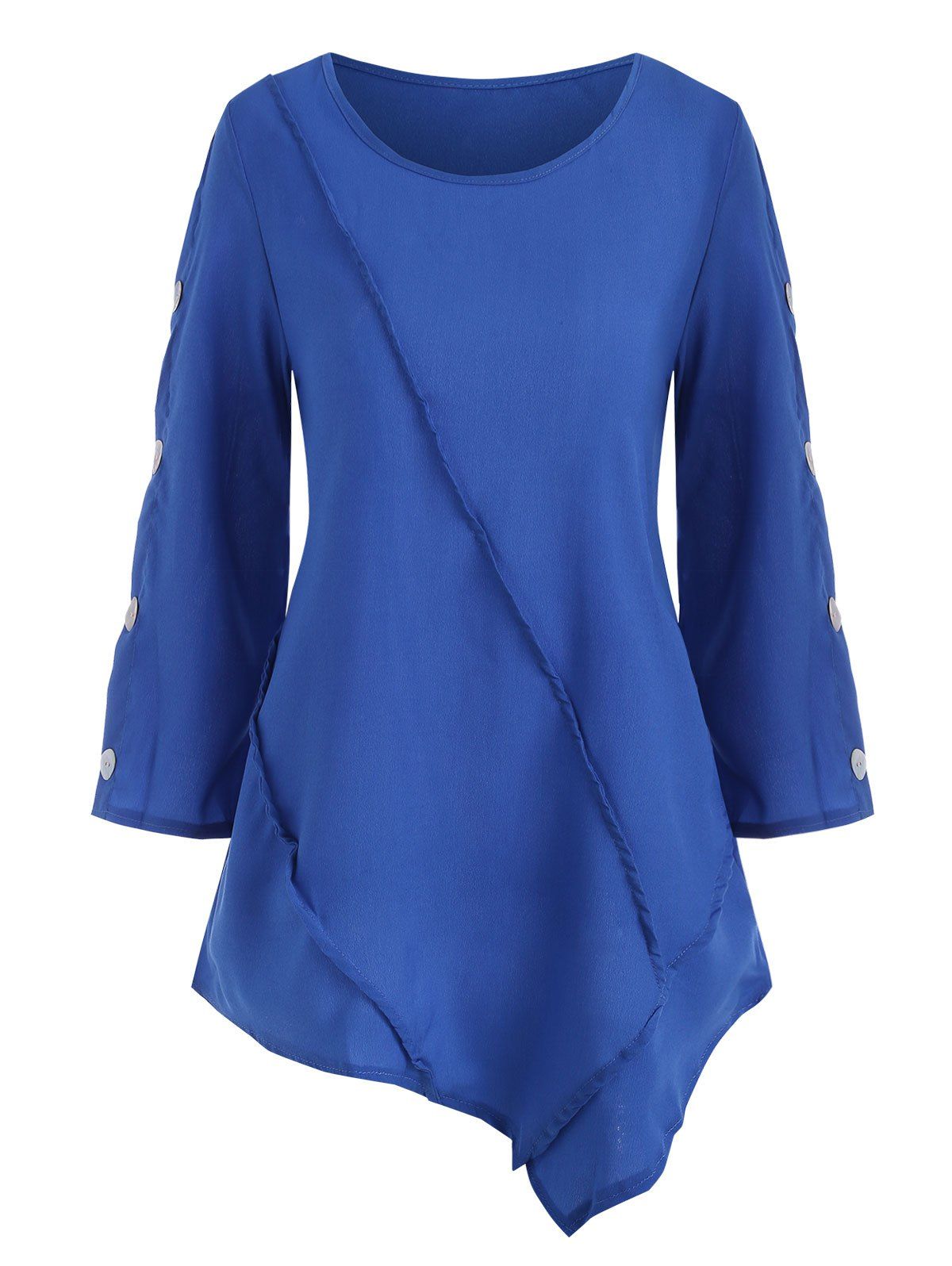

Shell Button Asymmetrical Top, Blue