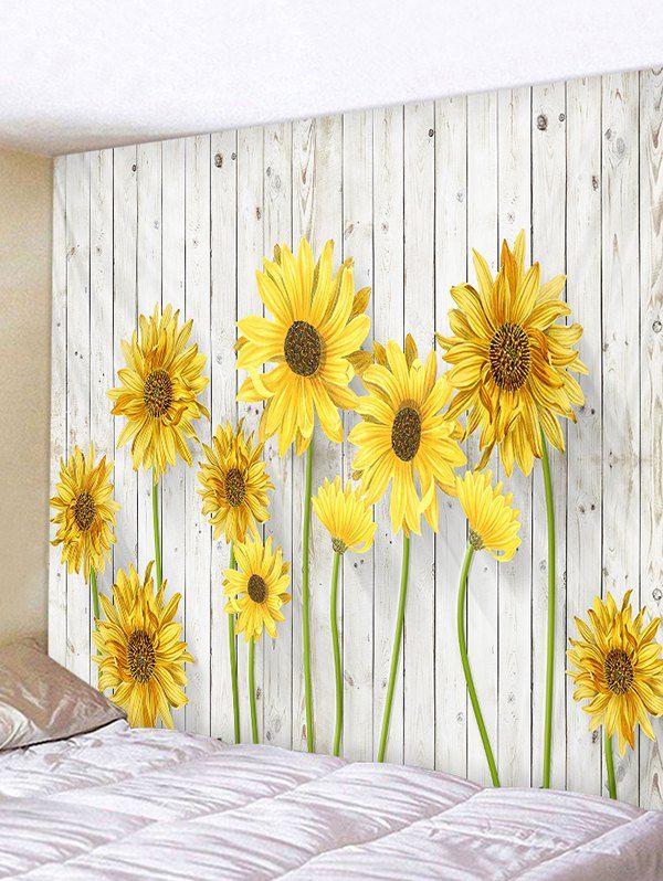 

Sunflower Printed Wall Hanging Tapestry, Bright yellow