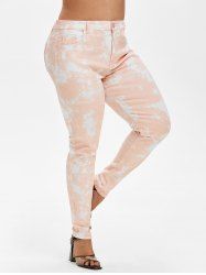 plus size acid wash jeans