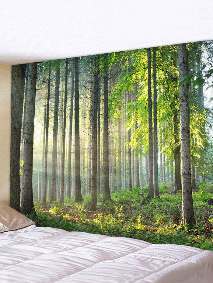 

3D Printing Forest Sunshine Waterproof Tapestry, Multi