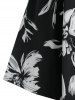 Plus Size Lace Trim Tie T-shirt and Flower Cami Top Set -  