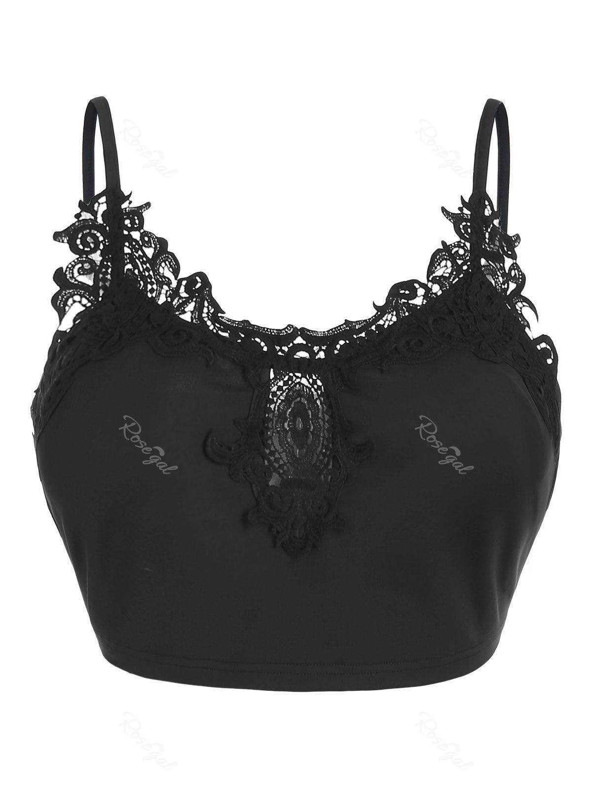 Plus Size Lingerie Lace Insert Bralette Top [29% OFF] | Rosegal