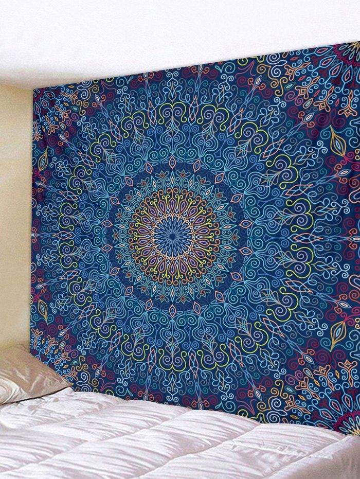 

Bohemian Patterned Tapestry Wall Hanging Art Decoration, Blueberry blue