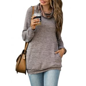 

Ethinc Cowl Neck Heathered Knitwear, Coffee