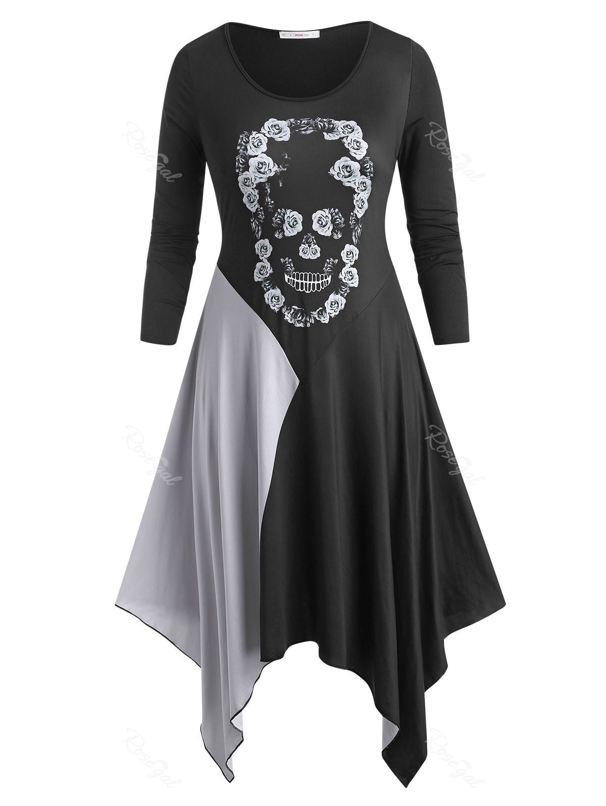 plus size skull dress