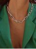 Chunky Chain Collarbone Necklace -  