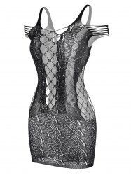 black rhinestone dress plus size