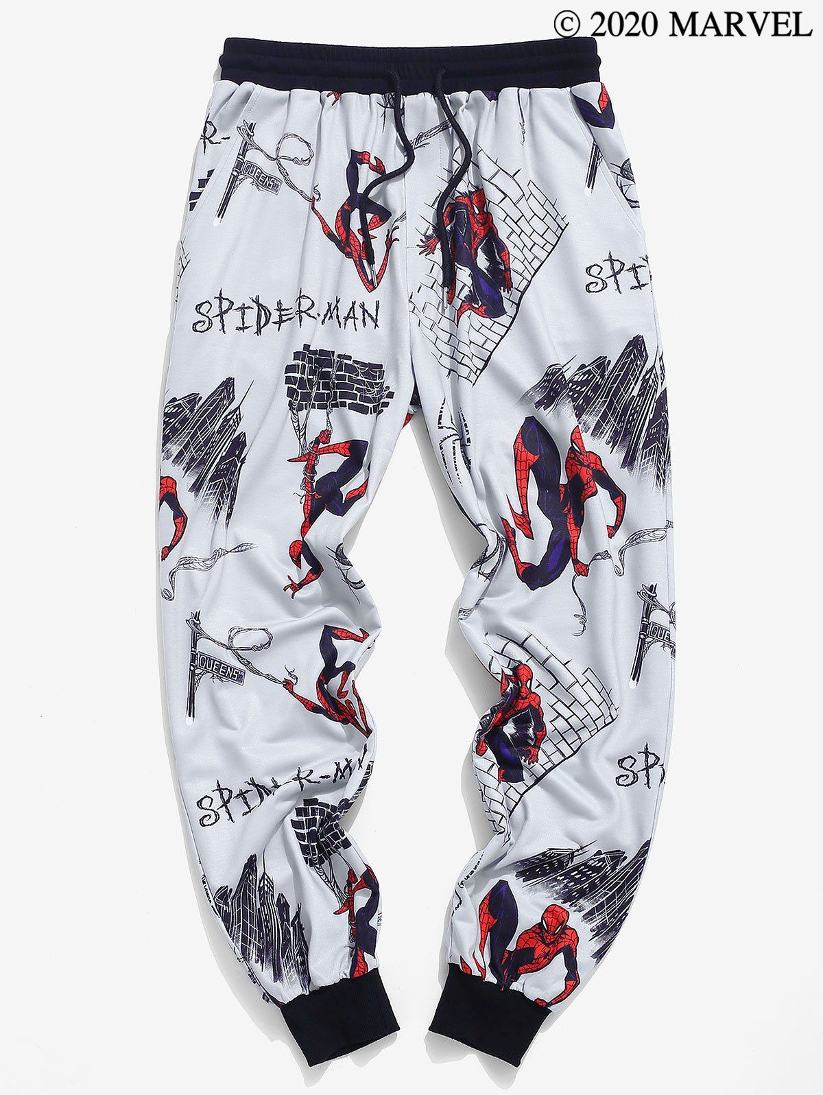 

Marvel Spider-Man Graphic Jogger Pants, Gray cloud