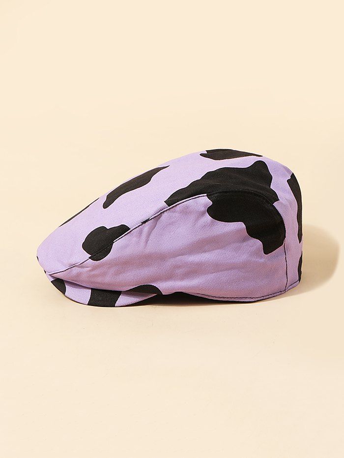 

Cow Pattern Vintage Beret Hat, Mauve