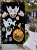 Jeu de Lancer Suspendu en Feutre Citrouille Imprimée pour Extérieur d'Halloween avec 3 Sacs - Multi-C 